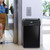 Clorox 13 Gallon Trash Can - 50L Slim Open Top Garbage Bin for Commercial Spaces, Kitchen, Office - Narrow Rectangular Black Stainless Steel Body with Hinged Rim Protection