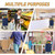 Heavy Duty 3 in 1 Shopping Cart, Foldable Hand Truck with 6 Wheels, 110 lbs Grocery Cart, Portable Utility Dolly, Waterproof Bag for Moving, Camping