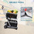 Collapsible Shopping Cart on Wheels, Folding Shopping Cart with 360° Swivel Wheels, Multi Use Utility Cart Adjustable Portable Trolley, Used for Picnic, Supermarket, Gray