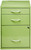 OSP Home Furnishings HPB Heavy Duty 3-Drawer Metal File Cabinet for Standard Files and Office Supplies, Green Finish