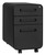 Laura Davidson Furniture Stockpile 3 Drawer File Cabinet with Lock - Under Office Desk Metal Filing Cabinet, Legal/Letter File Folders, Wheels and Stationary Feet, Pre-Assembled, Black