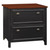 Bush Home Fairview 2 Drawer Lateral File Cabinet in Antique Black/Hansen Cherry, Home Office Storage for Letter, Legal, and A4-Size Documents