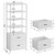 IRONCK Industrial Bookcase with File Cabinet Drawers, 71.6 in Tall Bookshelf 5 Tier, Freestanding Storage Home Office Cabinet Organizer, Rustic Home Decor, White
