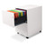 Aurora Modern Soho Design 2-Drawer Metal Mobile File Cabinet with Lock Key/Fully Assembled, White