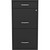Pemberly Row 27" 3-Drawer Metal Filing Cabinet, Black Finish, Letter-Size Hanging File Storage, Pencil Drawer, Lockable Office Organizer for Home or Small Office Use
