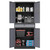 Fesbos 71" Metal Cabinet-Black&Gray Heavy Duty Storage File Cabinet Steel Tool Cabinets with Shelves, Lockable Doors and Drawers- for Garage, Pantry, Warehouse - Assembly Required