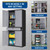 Fesbos 71" Metal Cabinet-Black&Gray Heavy Duty Storage File Cabinet Steel Tool Cabinets with Shelves, Lockable Doors and Drawers- for Garage, Pantry, Warehouse - Assembly Required
