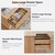 JXQTLINGMU 2 Drawer File Cabinet with Charging Station, 30" Fluted Lateral File Cabinet w/Files Hanging Rod for Letter/Legal/A4, Large Tabletop for Printer, Office Wood Printer Cabinets, Oak