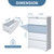 AQY 4 Drawer File Cabinet with Lock,Metal Lateral File Cabinets for Home Office,Steel Wide Filing Organization Storage Cabinets for Hanging Files Letter/Legal/F4/A4 Size Assembly Required(White)