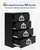 GAOMON 2-Drawer File Cabinet with Lock, Metal Lateral Filing Cabinets for Letter/Legal Size Documents, Heavy Duty File Storage for Home Office, Black (4 Drawers)