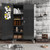 ANTISTA Large Metal Cabinet Two Lockable Doors Four Wheels,Four Adjustable dividers can be Used as Tool File Storage Suitable for garages Schools Gyms Offices