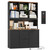 HIFIT 72'' Tall File Bookcase with Power Outlet & Printer Stand, 2 Drawer Filing Cabinets for Home Office Fit Hanging A4 File, Storage Cabinet w/ 3 Tier Open Book Shelf & Doors for Living Room, Black
