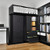 STANI 2 Drawer Lateral File Cabinet - Metal Storage Cabinet with Locking Drawers for Letter/A4 Size Files (Black)