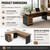 ONNAHOMEStlyle 63” L Shaped Executive Desk with Locking Drawer & Privacy Panel, Solid One-Piece Office Desk, Reversible Modern L Shaped Desk for Professional Home or Business Workspace