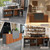 JFazzruit Large Reception Desk, 78.7" / 63" Wide Front Desk with Counter for Office Clothing Store Company Lobby Coffee Shop Long Receptionist Desk Modern Black (Walnut, 78.7''L x 23.6''W x 28.5''H)