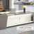 Nuipesn 79" L-Shaped Executive Desk, Right Return, Lockable Drawer, Built-in Power Module (2 AC Outlets + 2 USB), Cable Management & Storage Cabinet, Smoked Gray + Off-White