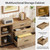 Tribesigns 63" L Shaped Desk with Storage, Executive Office Desk with Rolling File Cabinet Combo, Large Computer Table with Drawers and Shelves, Business Furniture Set for Home Office, Brown