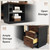 Tribesigns 78" L-Shaped Executive Desk, Large Office Desk with Drawers and File Cabinet, Modern Business Furniture for Home Office (Walnut & Black)