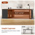 UPOSOJA 71" Executive Desk, Large Office Desk with Drawers & Storage Shelves, Modern L Shaped Computer Desk Corner Desk with Power Outlets, File Cabinet, Business Furniture Desk Workstation (Walnut)