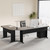 Tribesigns 83" L-Shaped Executive Desk, Large Office Desk with Drawes, Industrial Corner Computer Table with File Cabinet, Business Workstation for Home Office (Gray, 83")