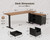 OffiGo 55 Inch L Shaped Electric Standing Desk with Drawers & File Cabinet Sets, Executive Sit Stand Desk, Height Adjustable Computer Desk for Home Office, Writing, Workstation, Walnut+Black