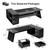 Tribesigns L-Shaped Executive Desk, 78-Inch Modern Office Desk with Drawers and Lateral File Cabinet, Large Bussiness Furniture with Storage Shelves, Workstation for Home Office (Grey + Black)