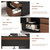82.75" L-Shaped Executive Office Desk with Open Storage Shelves & Drawers, Modern Computer Desk with Power Outlet & Privacy Panel for Home Office Executive Workspace, Walnut & Black