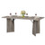 GarveeHome 70.9'' Rectangular Dining Table for 6-8, Wooden Thickened Long Desk, Farmhouse Kichen Table with Sturdy Frame and M-Shaped Legs, for Dining Room, Kitchen, Living Room, Office, Grey