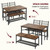 Garvee Dining Table Set for 4 with Bench and Chairs, 4-Piece Kitchen Table Set with Storage – Space-Saving Dining Table for Apartments and Dining Rooms, Brown