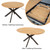 HIPIHOM 43.2"-59.1" Extendable Round Dining Table Set, Kitchen Table for 4-6 Person with Scratch-Resistant Thickened MDF Board, Oak Coffee Table w/Metal Legs