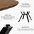HIPIHOM Extendable Round Dining Table Set for 6 People, 43.3"-59.1" Extendable Kitchen Table with 6 Upholstered Chairs, Space Saving for Kitchen Dining Room (Walnut Table+6 Brown Chairs)