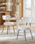 VASAGLE Dining Table Set, Round Dining Table with 2 Upholstered Kitchen Chairs, for Small Spaces, Kitchen, Living Room, Steel Frame, Modern Style, Snow White and Cream White UZH2507008