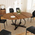 HIPIHOM Extendable Round Dining Table Set for 6 People, 43.3"-59" Extendable Kitchen Table with 6 Upholstered Chairs, Space Saving for Kitchen Dining Room (Walnut Table+6 Black Chairs)