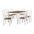 Lexicon Dining Table Set for 6 with Chairs, Wood 7 Piece Farmhouse Dining Room Table and Chairs Set of 6, Cross Back, Easy Assembly Seater for Indoor Home, Dinner, Kitchen, Cherry/White