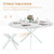 RLRO 47.24" Round Dining Table for 4-6 Person, Round Kitchen Table with Wood Top, Circle Dinner Pedestal Tables with Metal Legs for Dining Room Kitchen (White Marble)
