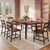 HUAHUU 7-Piece Dining Table Set for 6, 63" Extendable Kitchen Table with Curved Backrest Chairs, Dining Room Table with Solid Metal Frame & MDF Board, Easy Assembly, Walnut