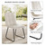 HIPIHOM Extendable Round Dining Table Set for 6 People, 43.3"-59.1" Extendable Kitchen Table with 6 Upholstered Chairs, Space Saving for Kitchen Dining Room (Grey Table+6 U-Shaped White Chairs)