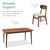 Best Choice Products 7-Piece Wooden Dining Room Table Set, Mid-Century Modern, Kitchen Table w/ 6 Chairs, Upholstered Cushions, Curved Backrests, Rounded Table Corners - Walnut/Cream