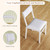 HUAHUU Dining Table Set for 4, Extendable Kitchen Table Cushion Chairs Set of 4, Rectangle Dining Table with Metal Frame & MDF Board, Folding for Small Apartment Saving Space, White