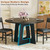 HUAHUU Round Dining Table Set for 6, 7-Piece Kitchen Table and Chairs for 6, 47'' Round Dining Room Table Set with 6 Chairs, Space Saving Dining Table with Wood Base for Kitchen, Living Room, Black