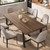 GarveeHome Industrial Dining Table for 6-8 People, 70.87" Long Large Kitchen Table with Sturdy Metal Frame, Rectangular Counter for Dinner, Kitchen, Dining Room (Retro Brown, 71" Non-extendable)