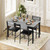 IRONCK Dining Table Set for 4, Wood Kitchen Table with Upholstered Chairs for Kitchen Room and Small Spaces, Grey