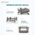 THOEOE 7 Piece Outdoor Dining Set, Patio Dining Table and 6 Chairs, All-Aluminum Frame, All-Weather HDPE Outdoor Furniture with Umbrella Hole for Garden, Lawn, Poolside, Grey