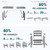 THOEOE 7 Piece Outdoor Dining Set, Patio Dining Table and 6 Chairs, All-Aluminum Frame, All-Weather HDPE Outdoor Furniture with Umbrella Hole for Garden, Lawn, Poolside, Grey