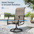PHI VILLA 9 PCS Patio Dining Set for 8 Person, Padded High Back Outdoor Swivel Chairs and Large Metal Table, Patio Table and Chairs Set for Outdoor Deck Lawn Garden