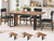 Itaar 5-Piece Dining Table Set for 4-6 People, 63" Extendable Kitchen Table and 4 Cushion Chairs, Dining Room Table with MDF Board & Metal Frame for Small Space, Easy Clean, Brown