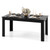 Giantex Dining Table for 6, Rectangular Kitchen Table with 330Lbs Capacity, Stable Structure, 63" L x 31.5" W x 30" H Large Farmhouse Center Tables for Dinner, Dinette, Dining Room, Black