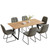 ZckyCine 67-Inch Expandable Dining Table and Chair Set – Modern Rectangular Wooden Dining Table, Space-Saving Multifunctional Furniture for Small Dining Rooms