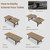 GarveeHome 63-83" Extendable Dining Table, Industrial Rectangular Dining Room Table for 6-8 People, Expandable Kitchen Table with Heavy Duty Metal Frame for Dining Room, Kitchen & Parties, Rustic Pear