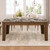 iPormis Farmhouse 71" Long Dining Table for 6, Marble Texture Finish Kitchen Table with Sturdy Wooden Frame, Rectangle Dining Table for Dining Room, Kitchen, Brown (No Chairs, Non-Expandable)